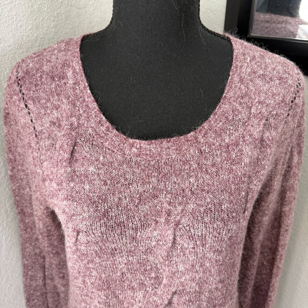 PRANA Mohair Wool Sweater Heather Marled Purple XL - Picture 9 of 15